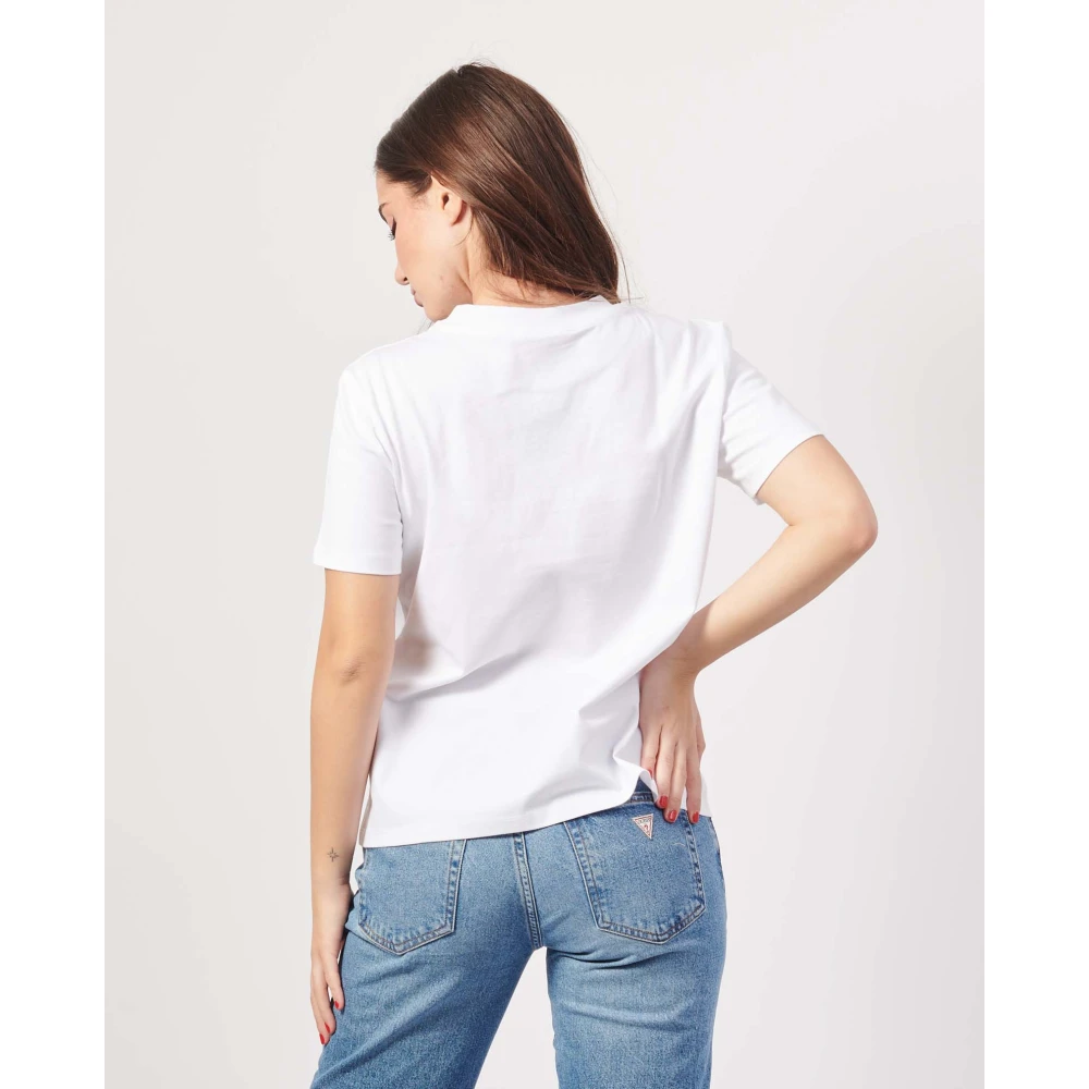 Armani Exchange Casual Ronde Hals T-shirt Wit White Dames