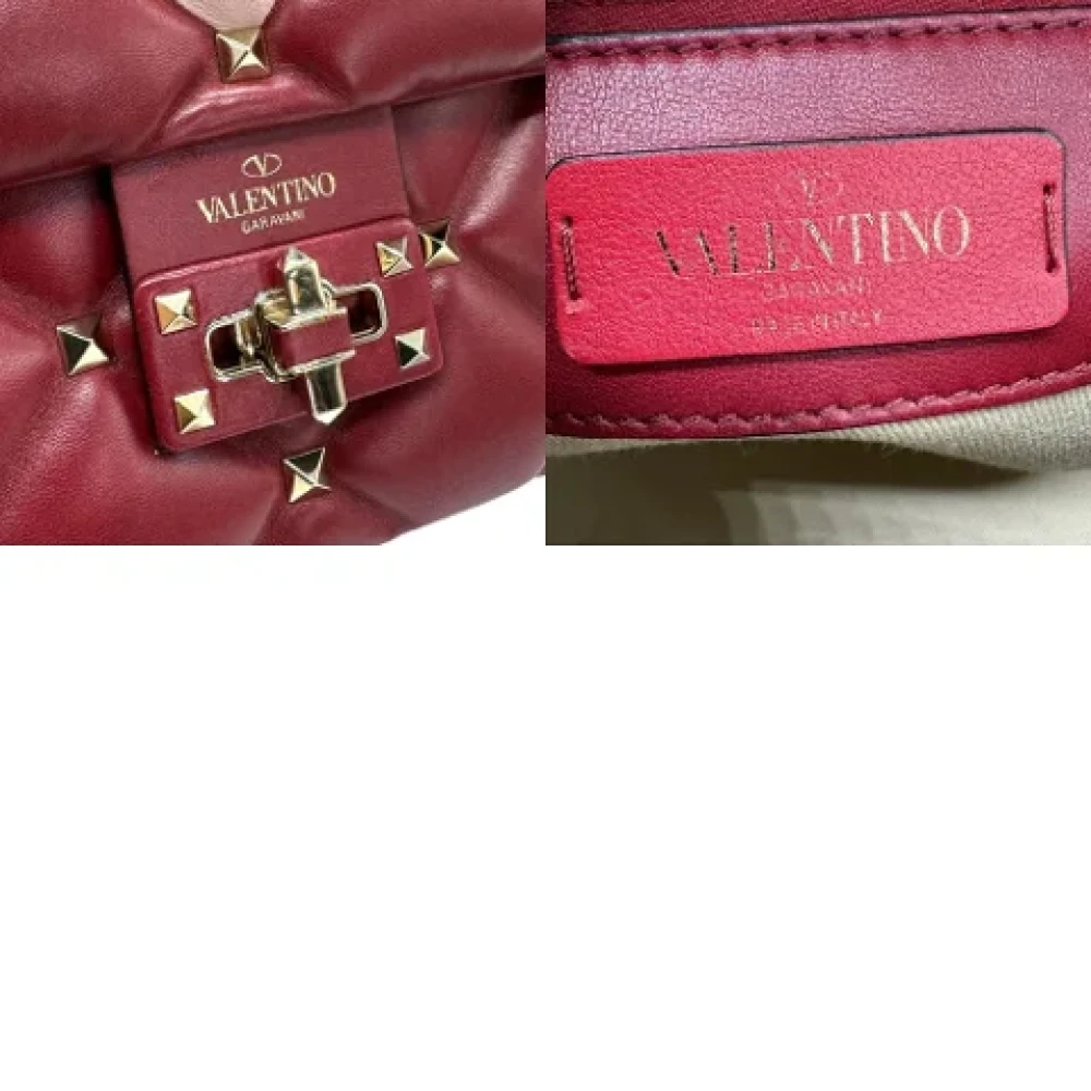 Valentino Vintage Pre-owned Leather shoulder-bags Red Dames