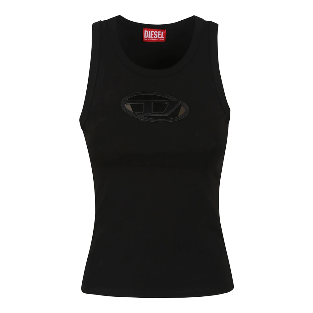 Diesel Stijlvolle Jersey Tops voor Vrouwen Black Dames
