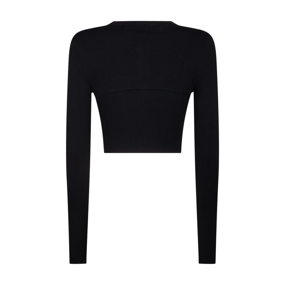 alexander wang Zwart Geribbeld Gebreid Tweedelig Set Black Dames
