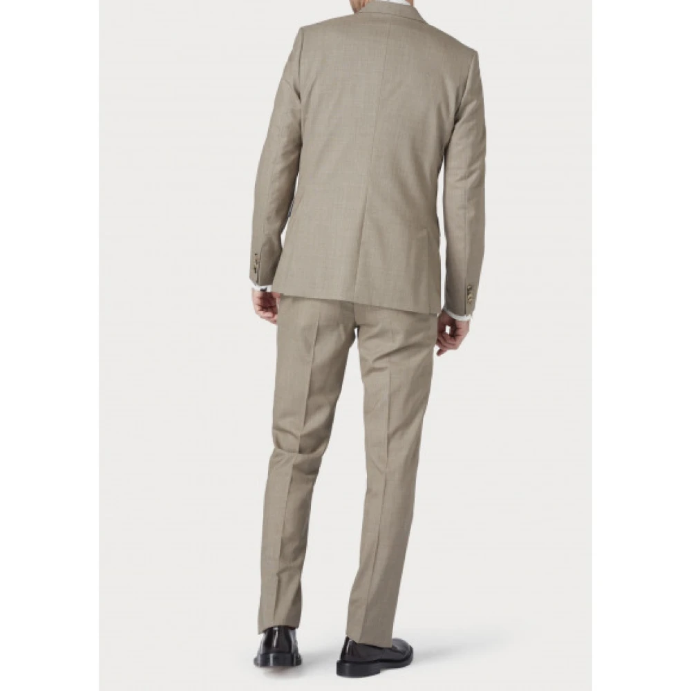 PS By Paul Smith Wol 2-Knops Getailleerd Pak Beige Heren