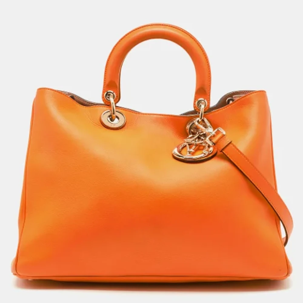 Dior Vintage Pre-owned Leather dior-bags Orange Dames
