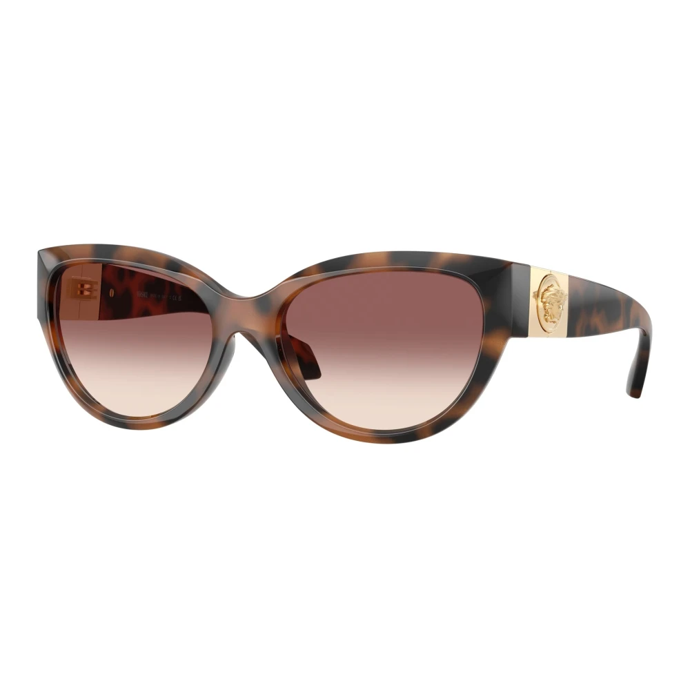 Versace Pink Woman Ve4524u 526420 Sunglasses Injected Brown Cat Eye Normal Nuanced - Image 2