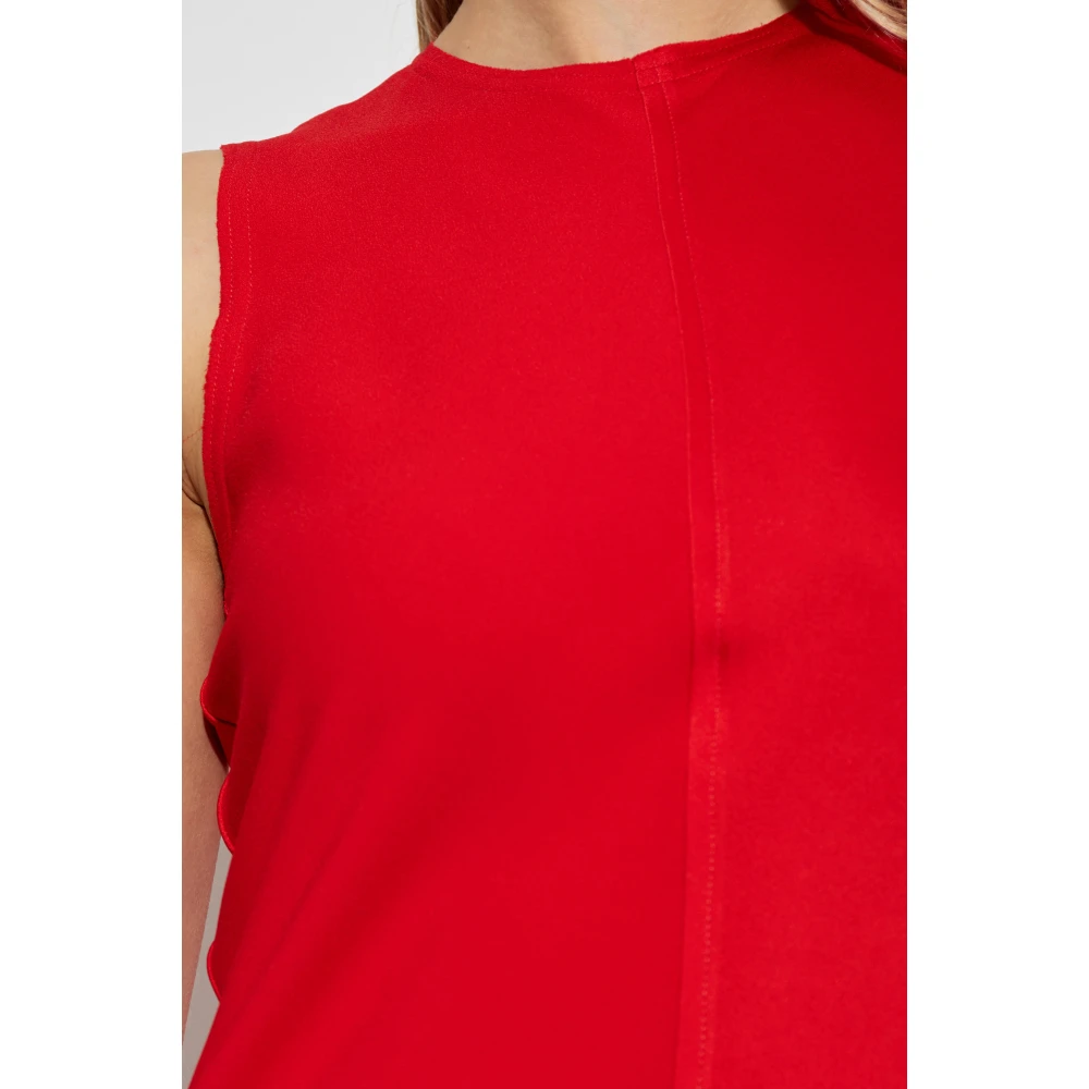 Ami Paris Mouwloze jurk Red Dames