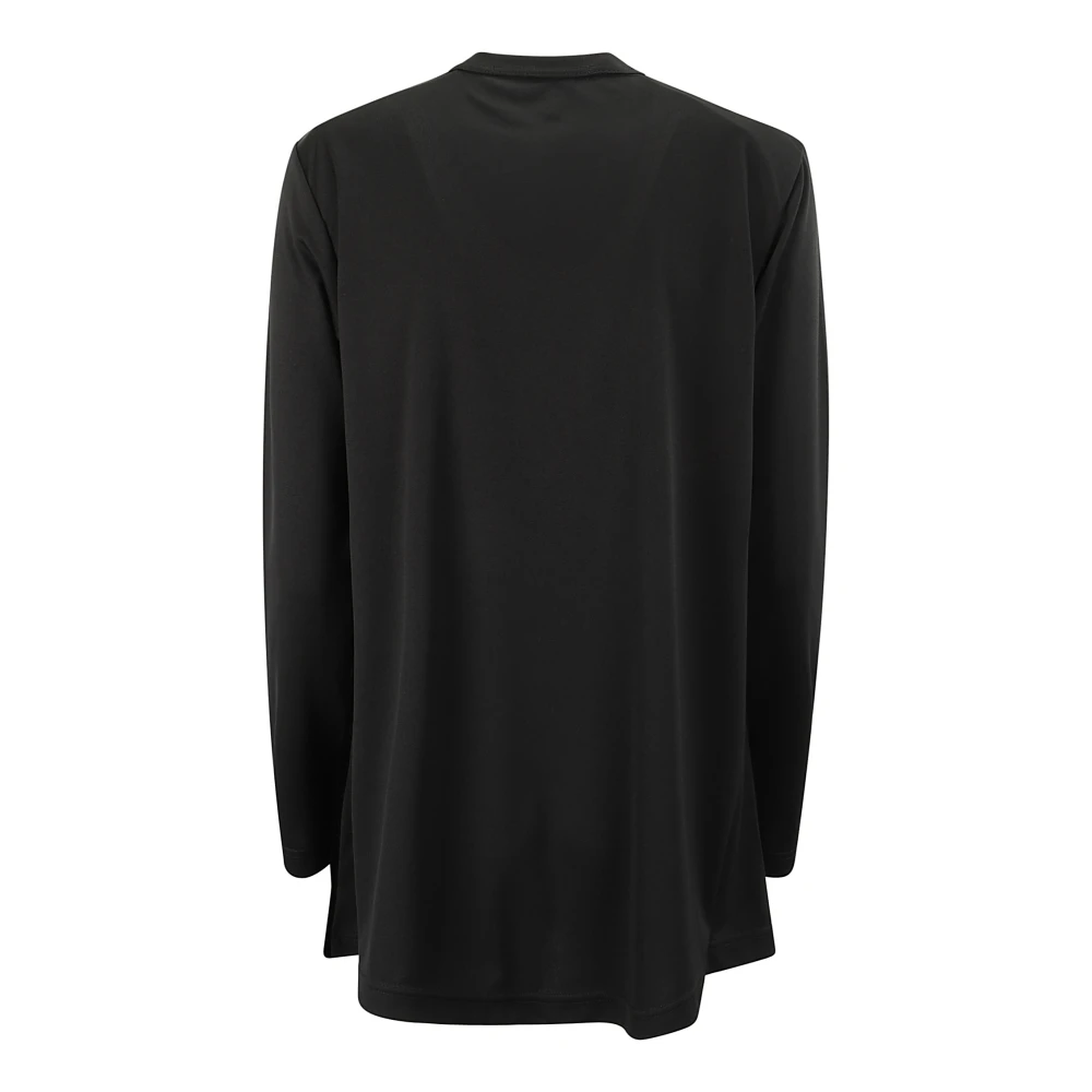 Comme des Garçons Lange mouw top met chenille detail Black Dames