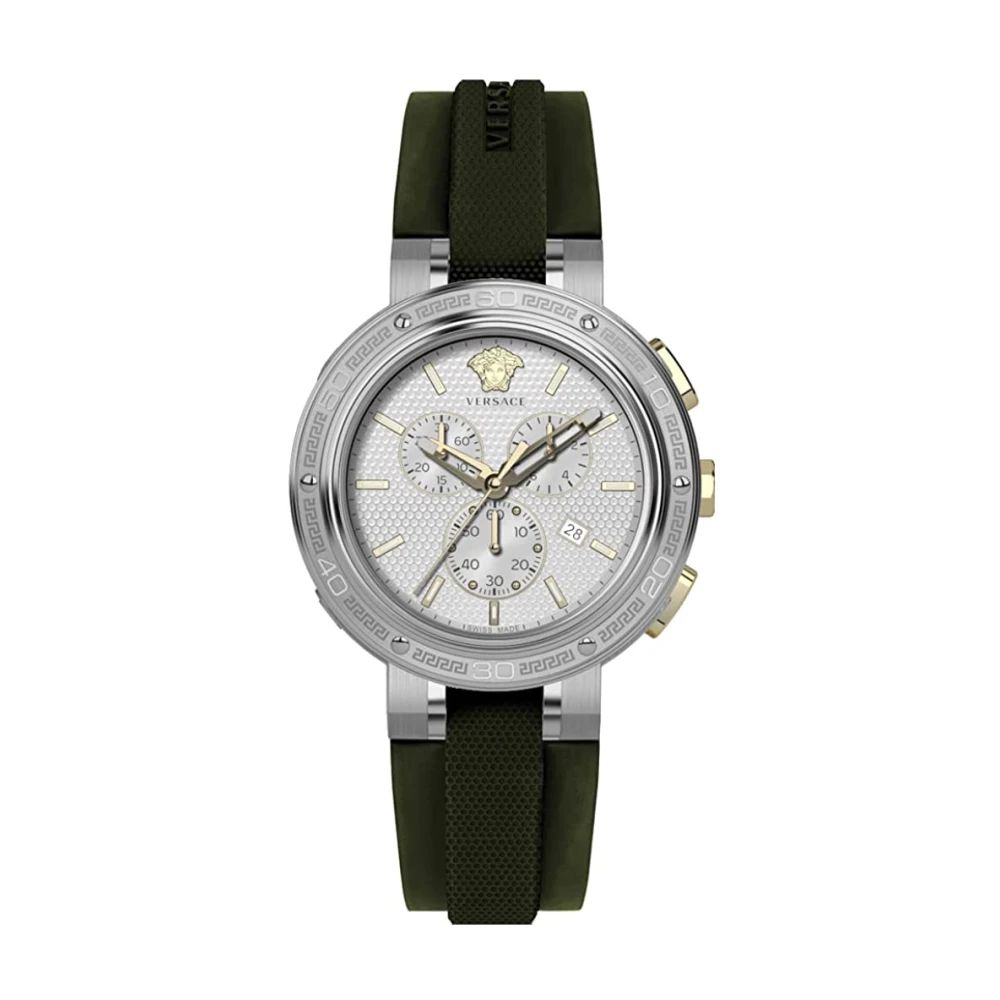 Versace V-Extreme Pro 46Mm Chrono Silicone Bracelet - Male - Watches - Gray - One Size - Accessories