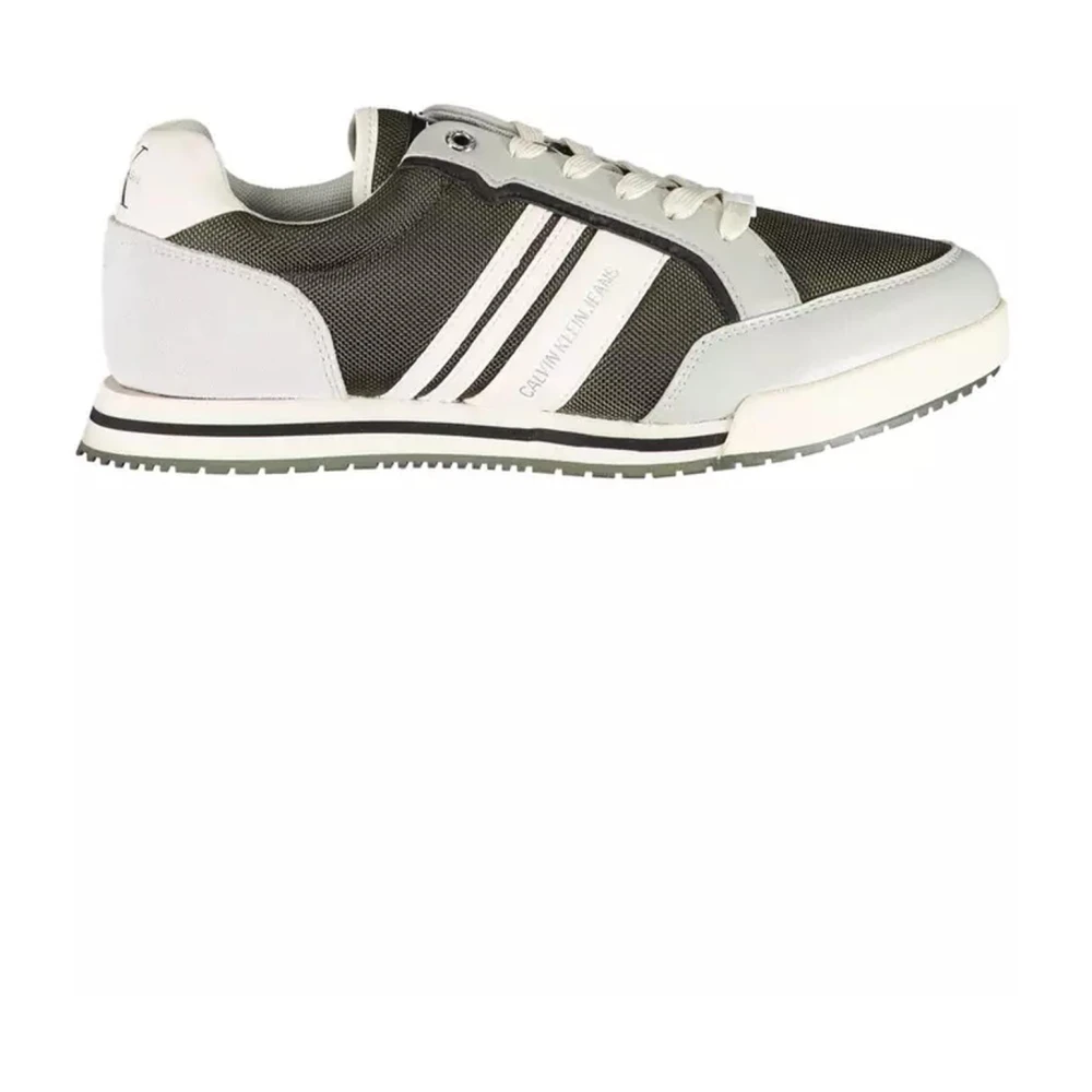 Calvin Klein Men's Multicolor Sneakers,, Polyester Sneaker With Contrasting Details And Logo Size 8 Uk