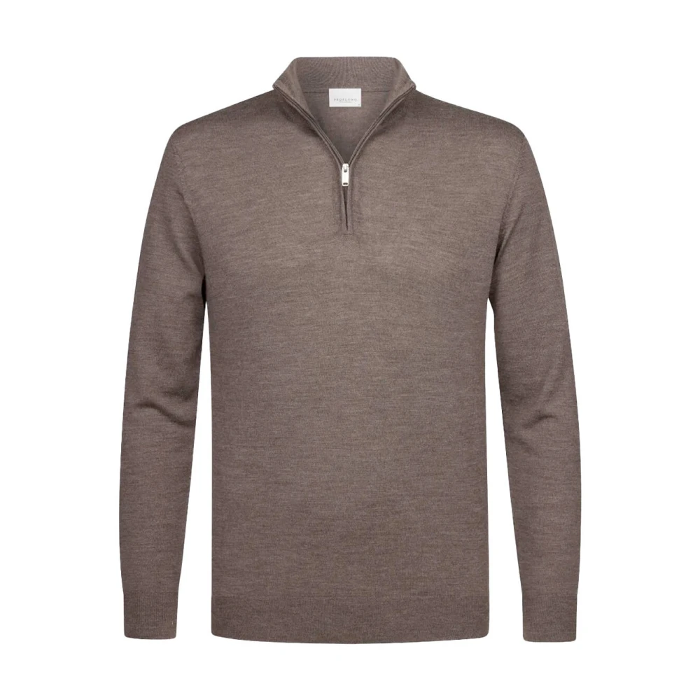 PROFUOMO Heren Truien & Vesten Pullover Half Zip Taupe