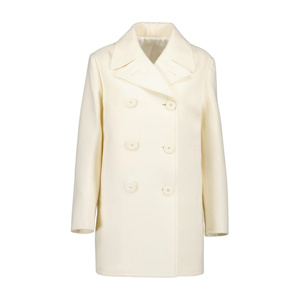 Prada Klassieke wollen jas Beige Dames