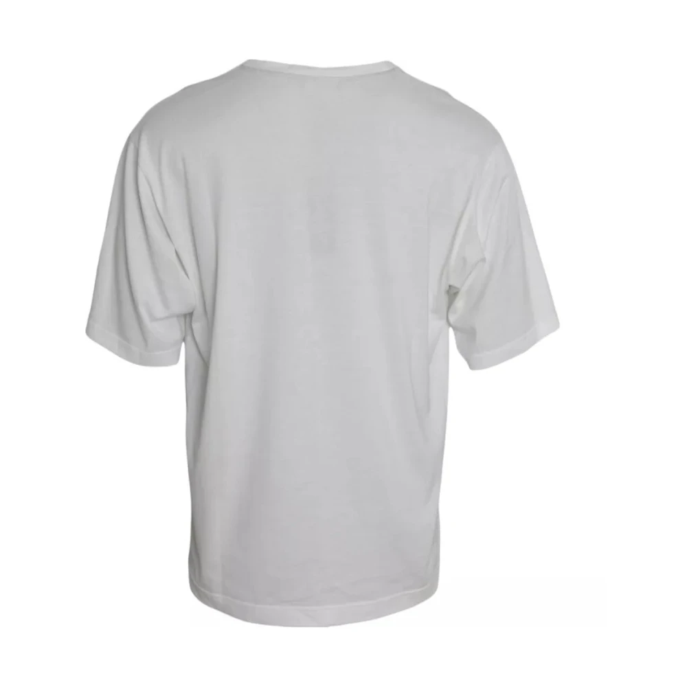 Dolce & Gabbana Wit Logo Ronde Hals T-Shirt White Heren