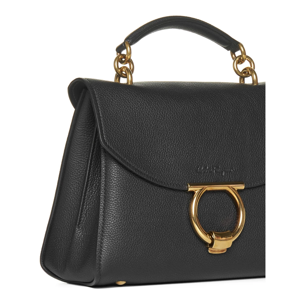 Salvatore Ferragamo Elegante Leren Schoenen Black Dames