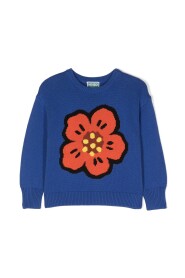 Blå Jacquard Sweaters til børn