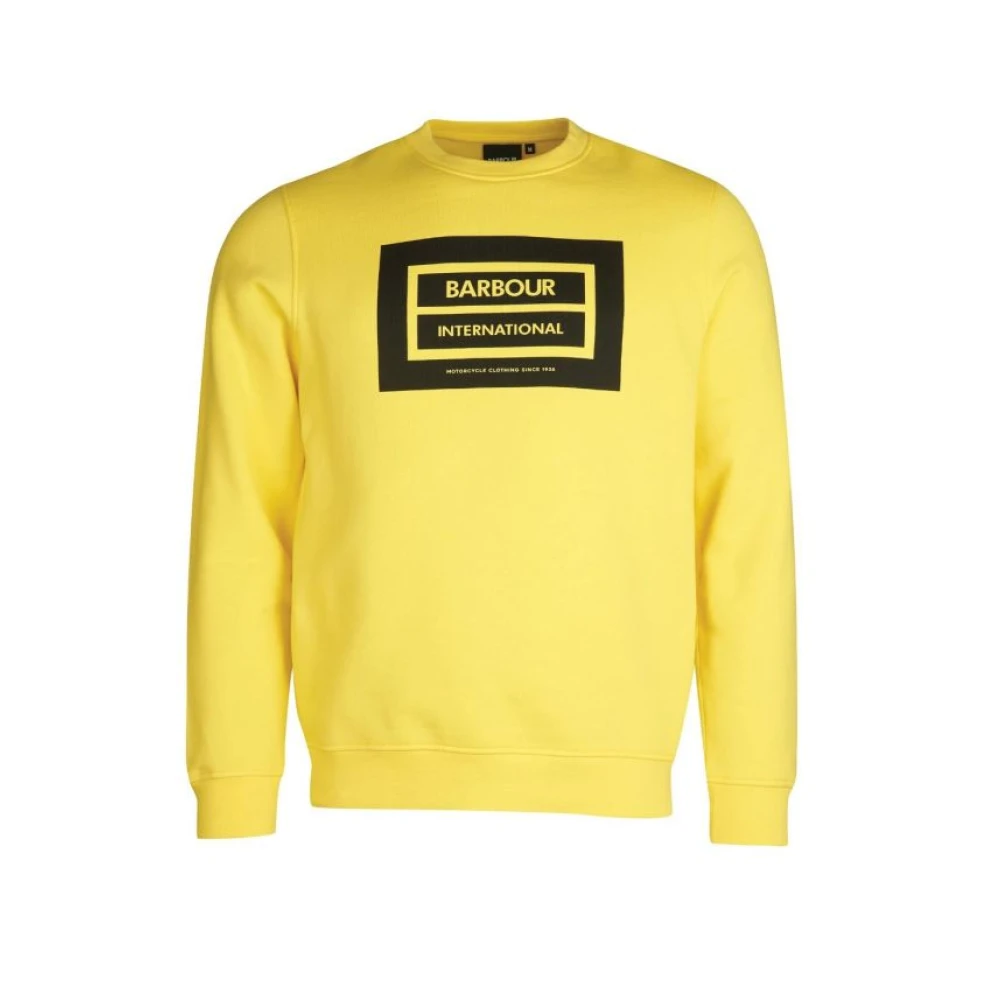 Barbour Legacy Logo Sweatshirt Yellow Heren