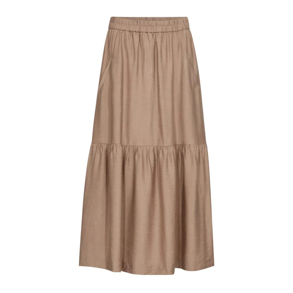 Co'Couture Gypsy Rok met Ruchedetail Beige Dames