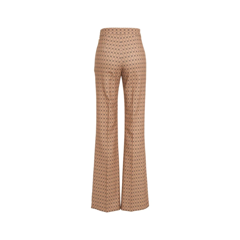 Elisabetta Franchi Bruine Palazzo Broek Damesmode Brown Dames