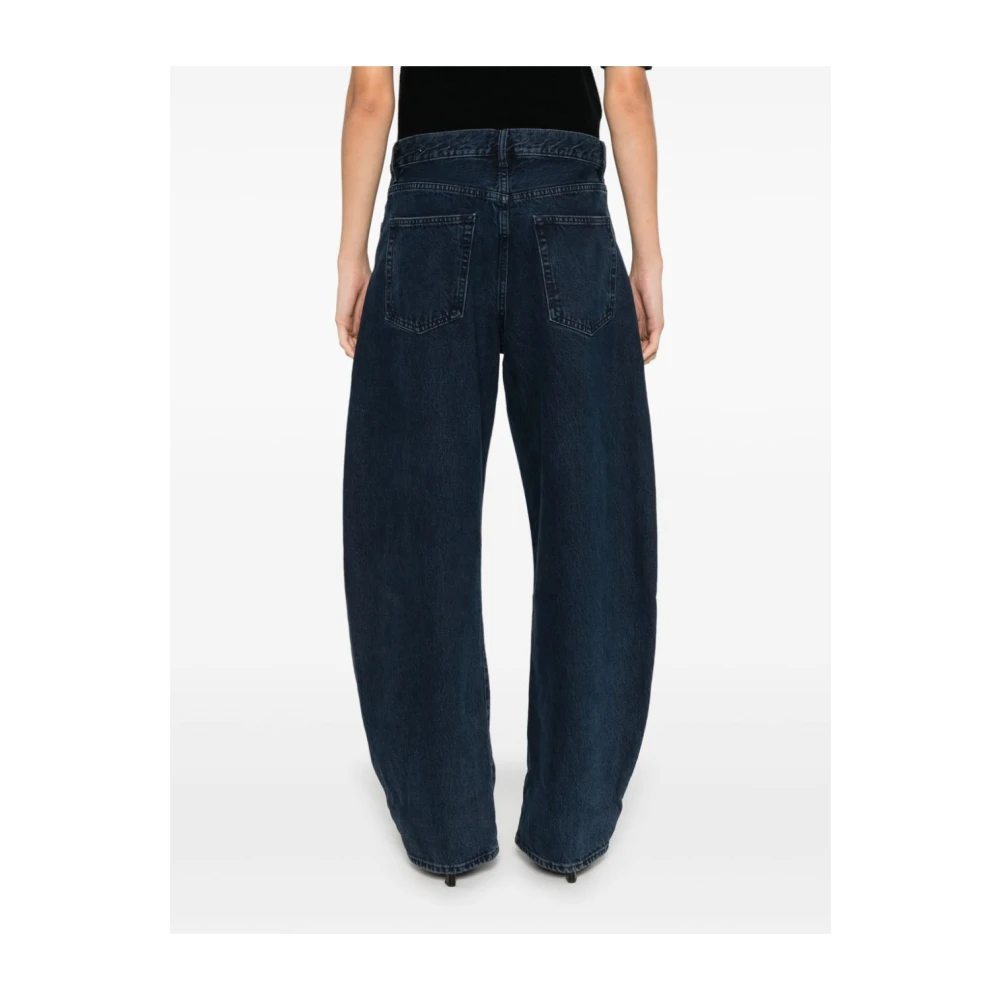 Frame Zwarte Wijde Pijp Jeans Blue Dames