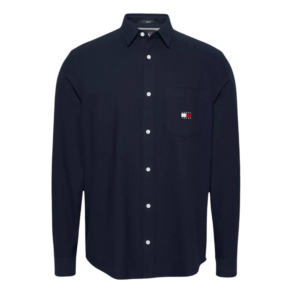 Tommy Hilfiger Blauwe Casual Shirt met Logo Blue Heren