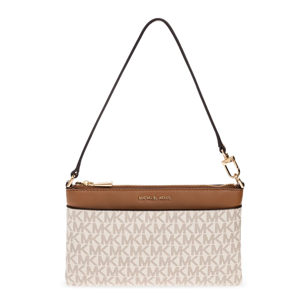 Michael Kors, Tassen , Dames, Beige, ONE Size, Leer, Handtas Jet Set