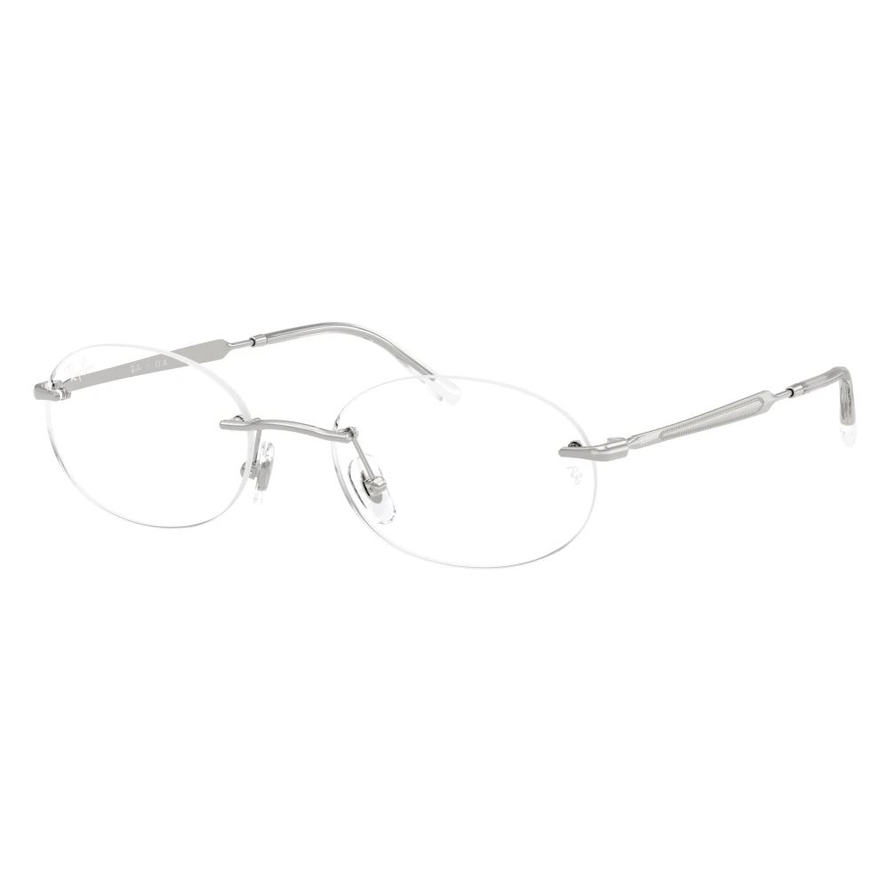 Ray - Ban Unisex Transparent Ray - Ban Rx3767v 2501 Optical Frames Metal Silver Round Normal - Image 4