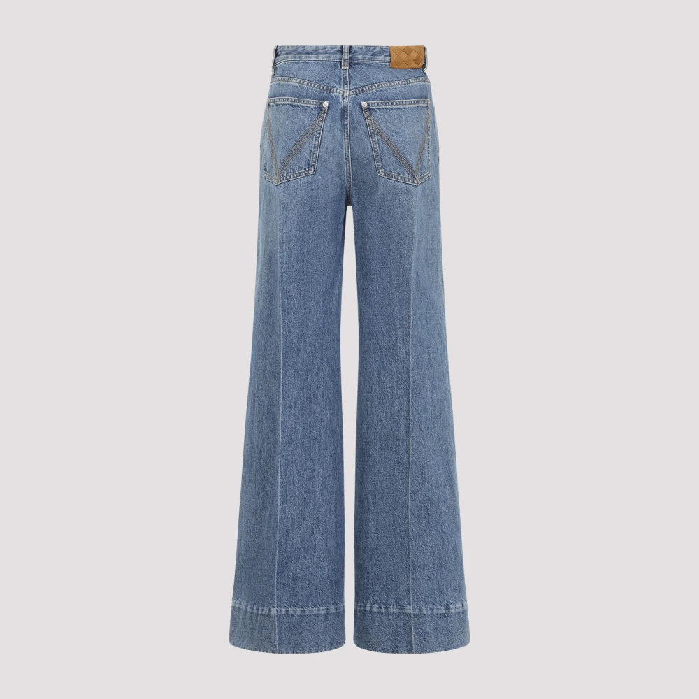 Bottega Veneta Blauwe Palazzo Denim Jeans Blue Dames