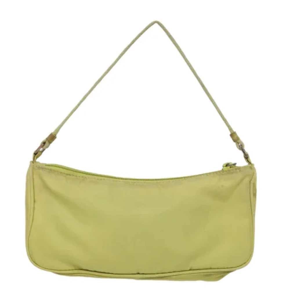 Prada Vintage Pre-owned Nylon pouches Yellow Dames