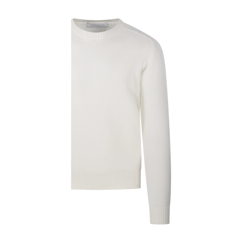 Cashmere Company Ecru Ronde Hals Sweater White Heren