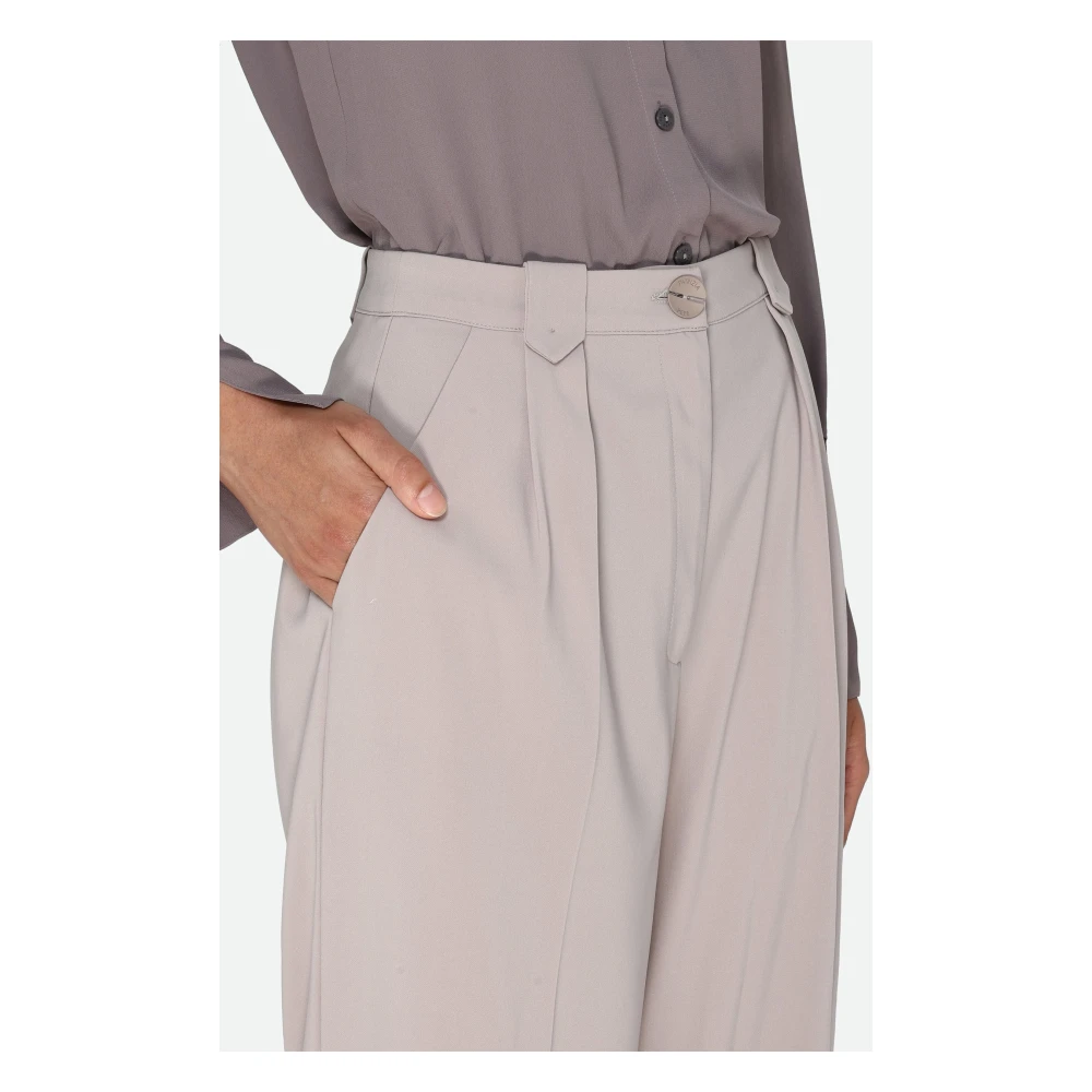 PATRIZIA PEPE Palazzo Stijl Tortora Broek Gray Dames