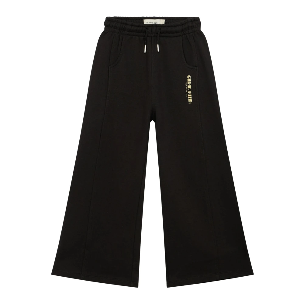 Calvin Klein Girls Black Sweatpants, 14 Y, Pantalone Tuta