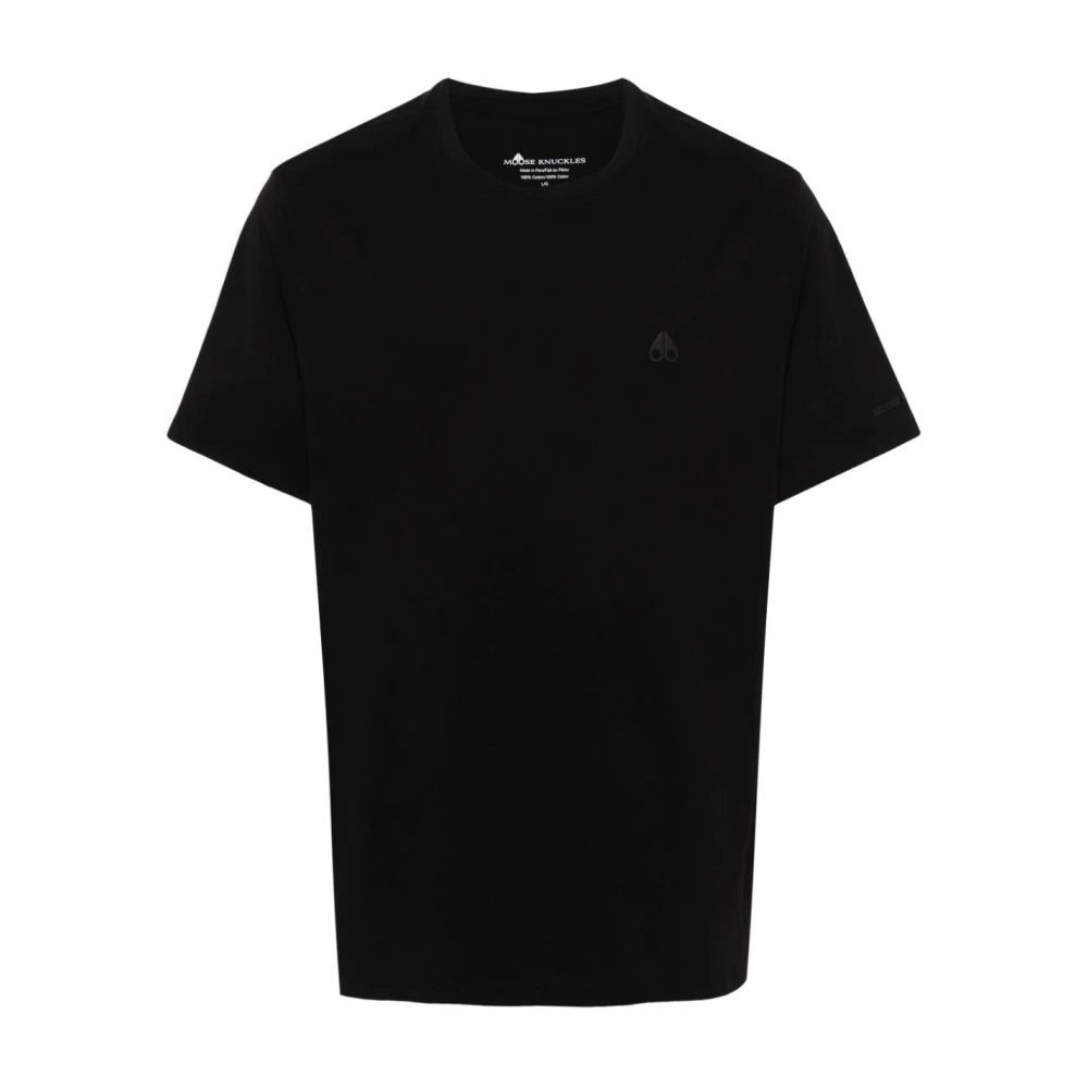 Moose Knuckles Stellite Logo Print T-Shirt Black Heren