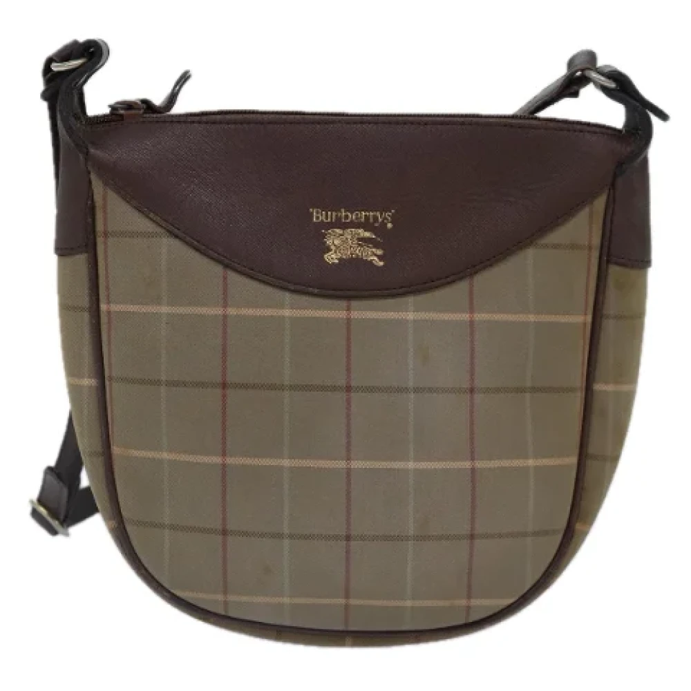 Burberry Vintage Pre-owned Canvas shoulder-bags Beige Dames