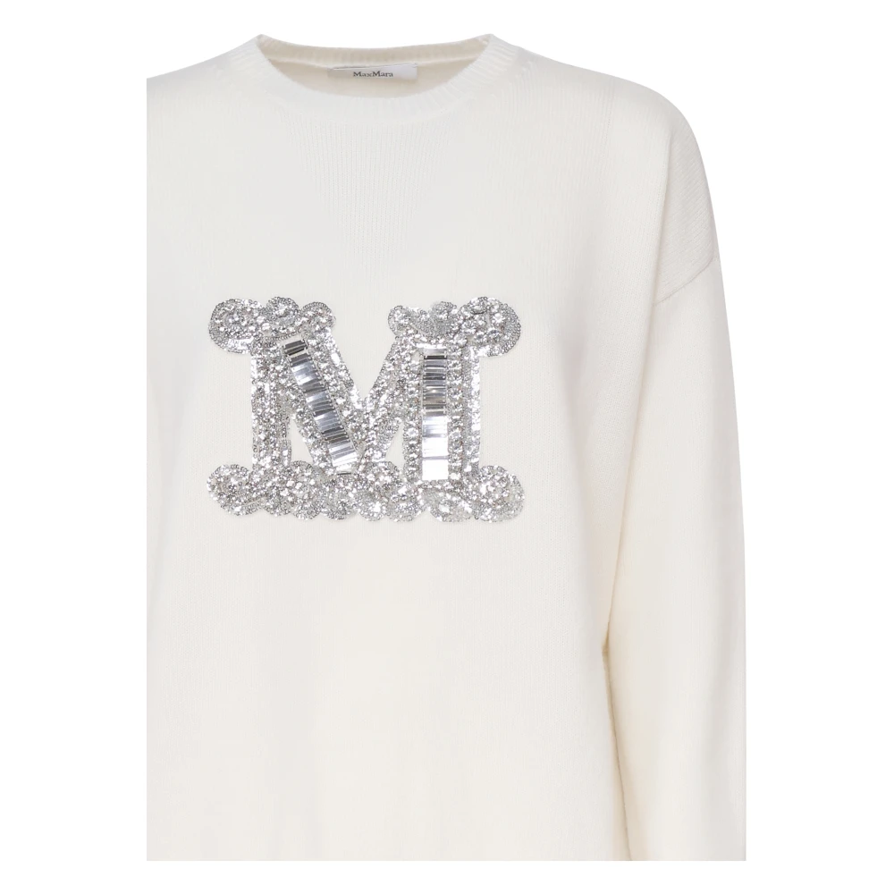 Max Mara Witte Trui Vicolo Maglia White Dames