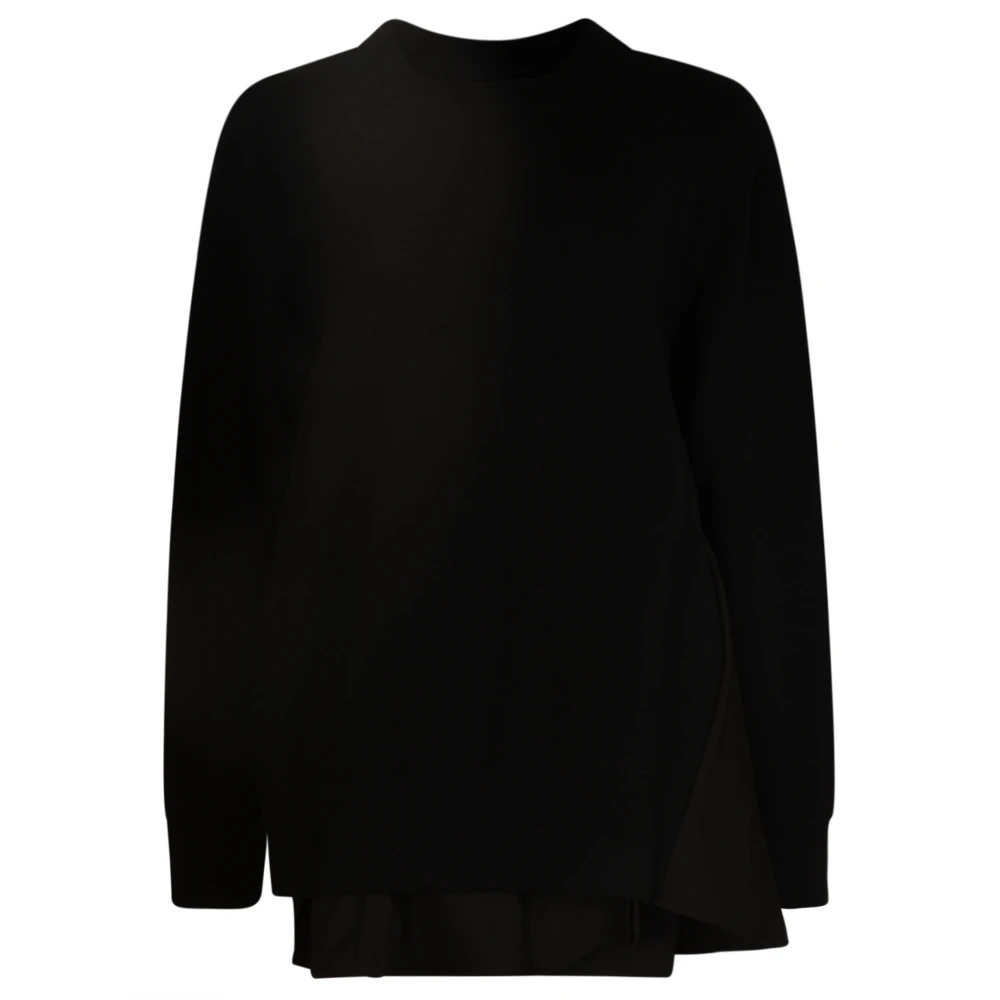 Sacai Zwarte Sweaters Stijlvolle Collectie Black Dames