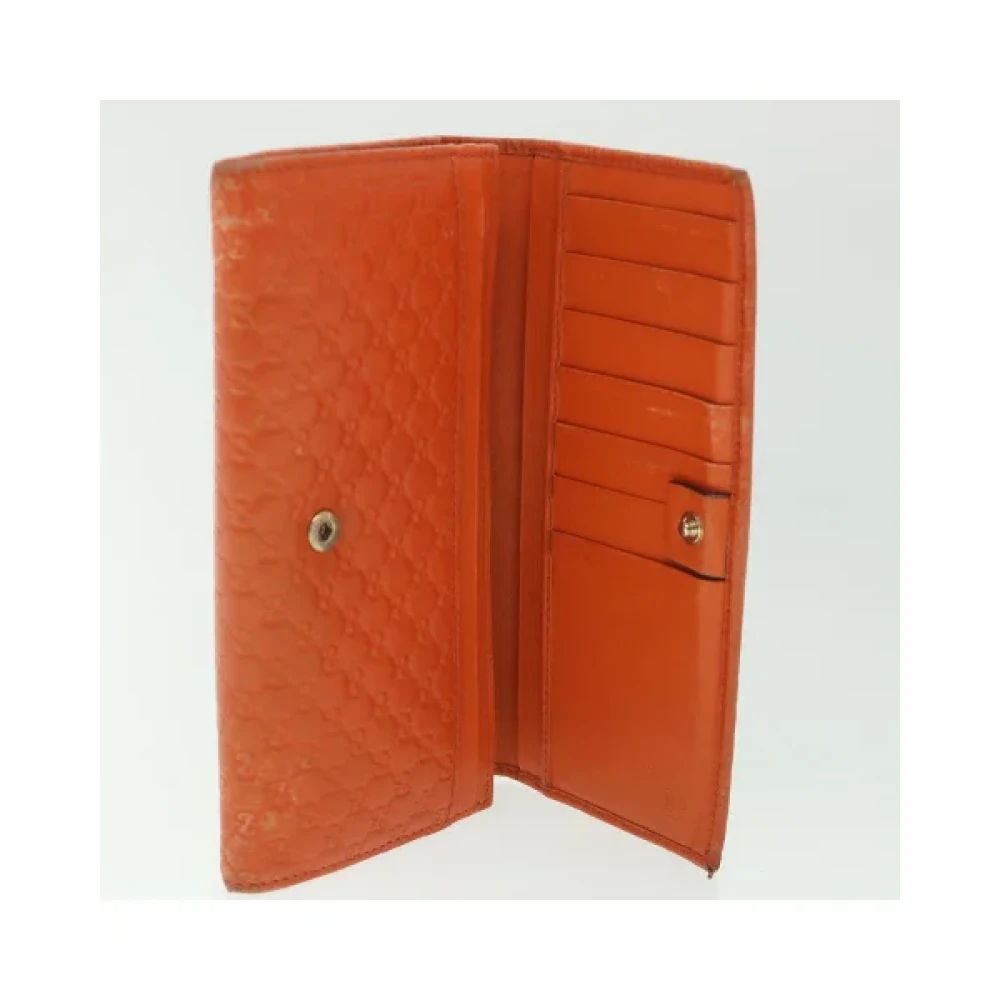 Gucci Vintage Pre-owned Canvas wallets Orange Dames