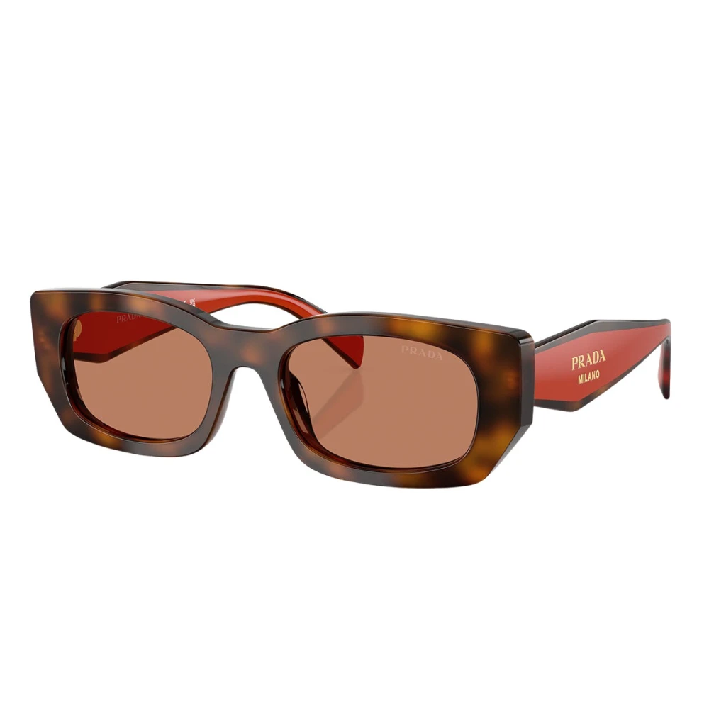 Prada Vrouw Bruin Prb05s D-Frame Zonnebril