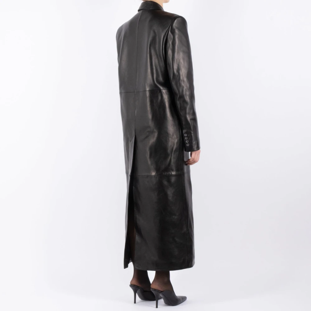 Magda Butrym Zwarte schapenvacht jas Black Dames