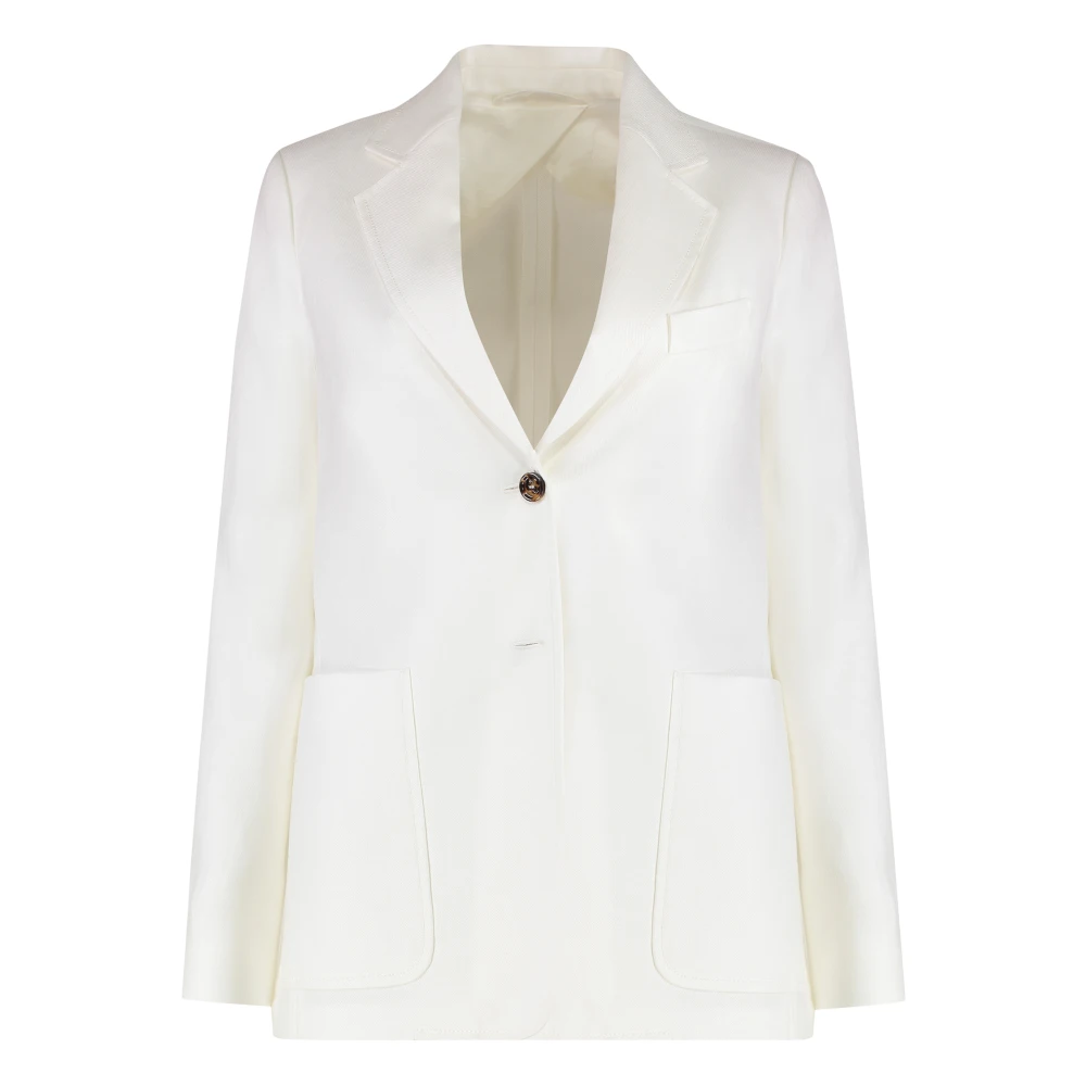 Max Mara Women's White Blazers, Xs, Guglia Linen Blazer