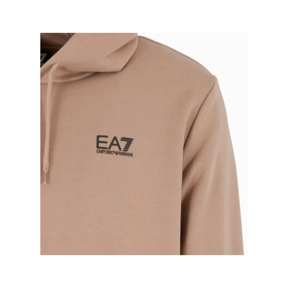 Emporio Armani EA7 Hoodie met voorzak Brown Heren