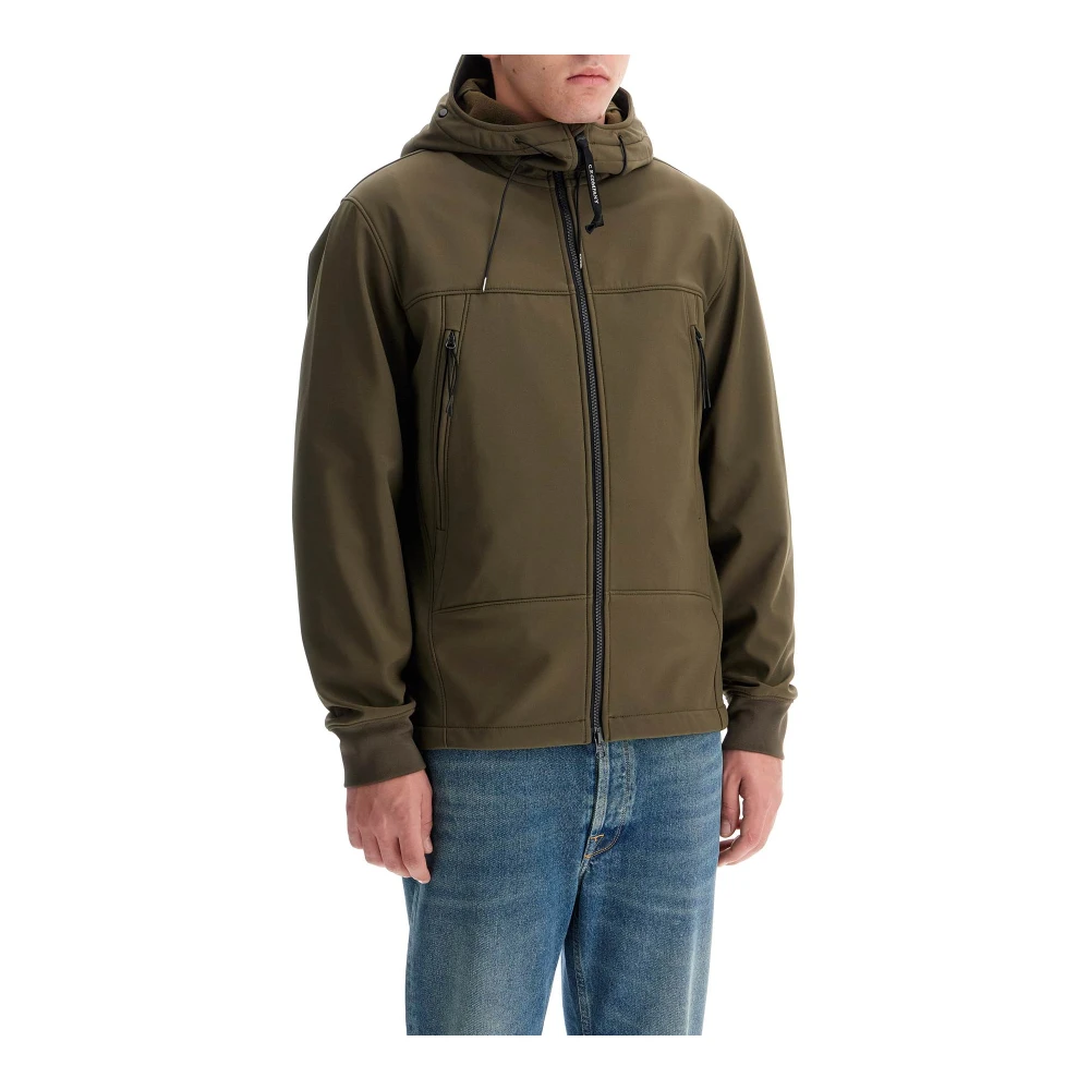 C.P. Company Verstelbare Goggle Softshell Jas Green Heren