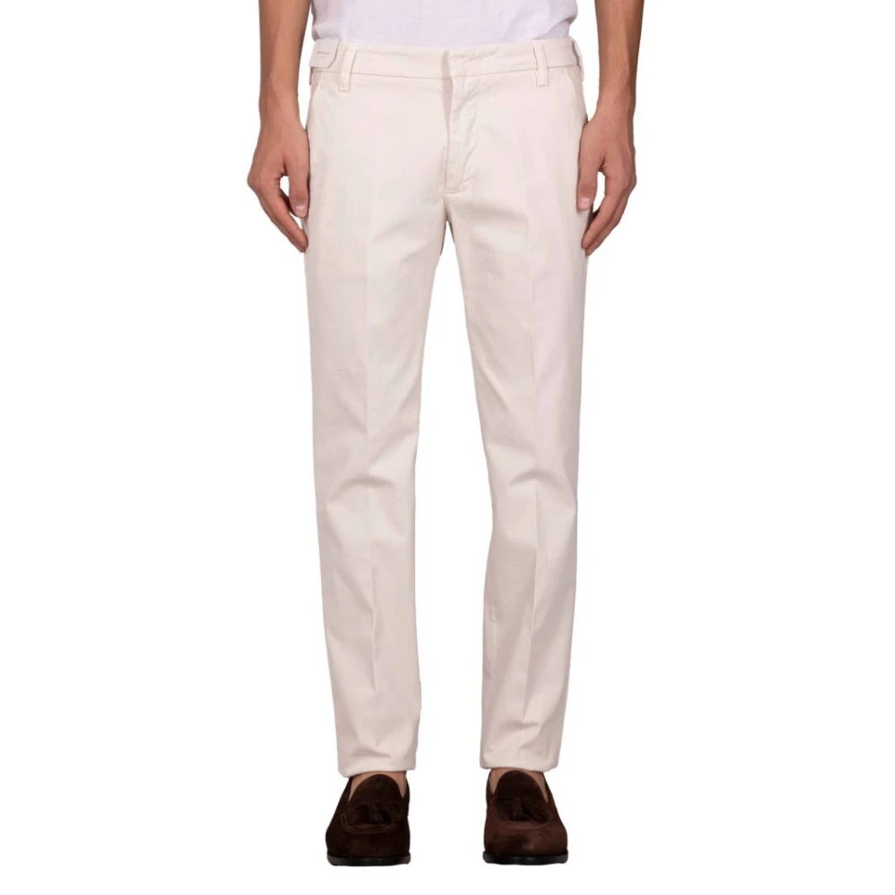 Entre amis Stretch Lyocell Lange Broek White Heren