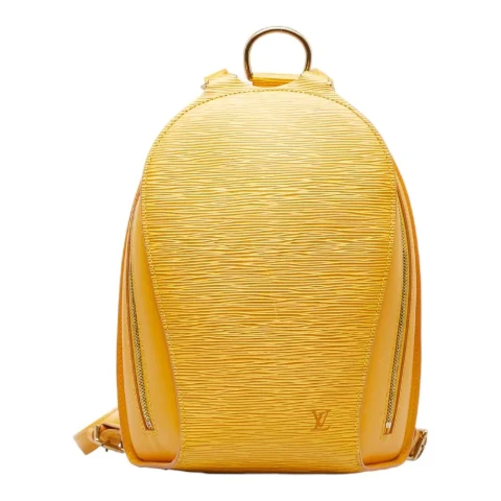 Louis Vuitton Vintage Pre-owned Leather backpacks Yellow Dames