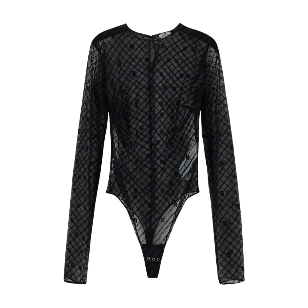 Elisabetta Franchi Poliamelide Body voor Vrouwen Black Dames