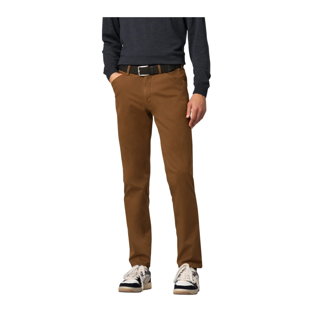 Meyer Katoenen Bruine Broek Brown Heren