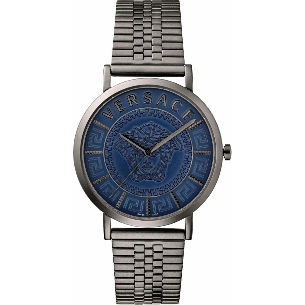 Versace VEJ401021 V-Essential blue gray Stainless Steel Men's Watch NEW - Image 2