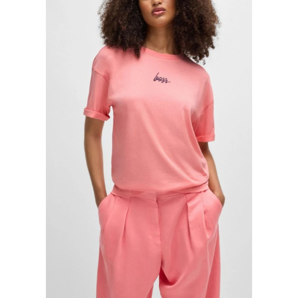 Hugo Boss Dames T-shirt Pink Dames