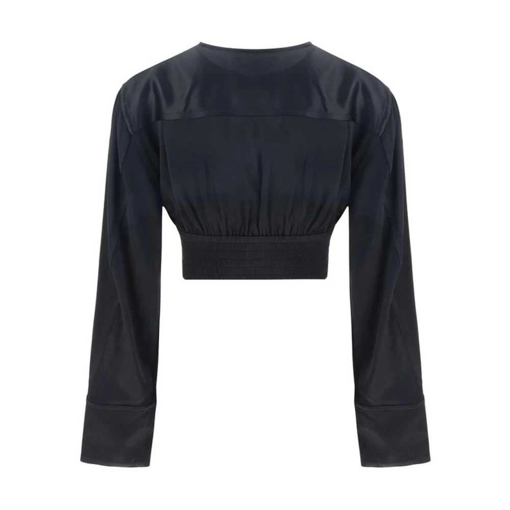 alexander wang Geknipte V-hals top met tailleband Black Dames