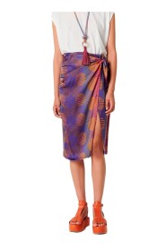 Le Couchant printed wrap skirt