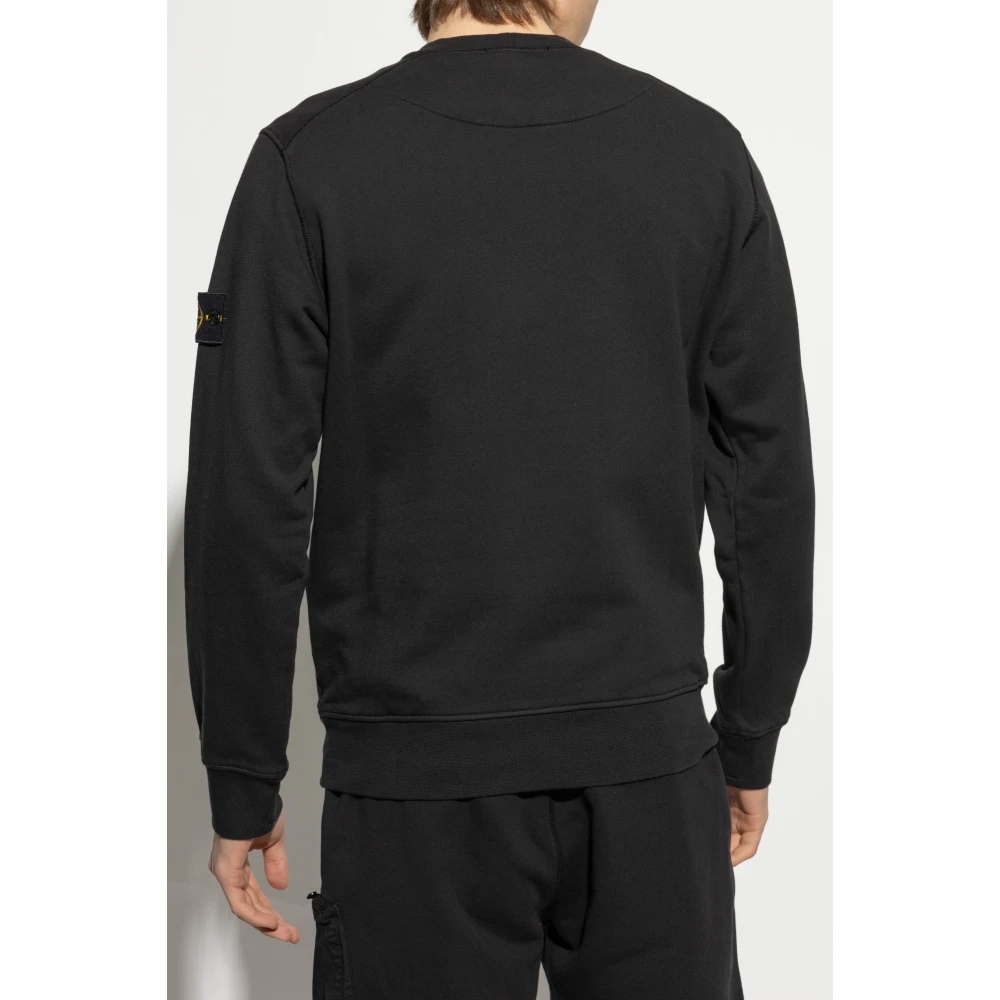 Stone Island Sweatshirt met logo Black Heren