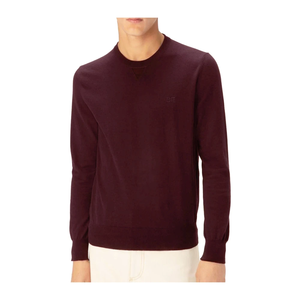 Bally Geborduurde Logo Pullover Sweater Red Heren