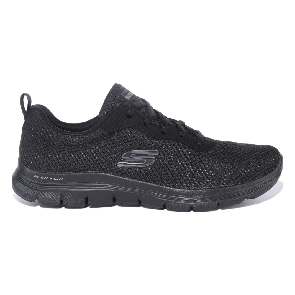 Skechers Flex Appeal 4.0 Zwarte Sneaker Vrouwen Dames Schoenen