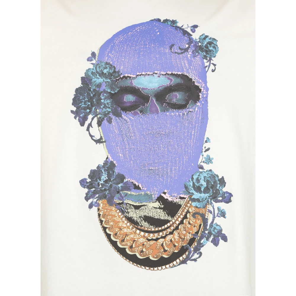 IH NOM UH NIT Witte Katoenen T-shirt met Zwart Rozenprint White Heren